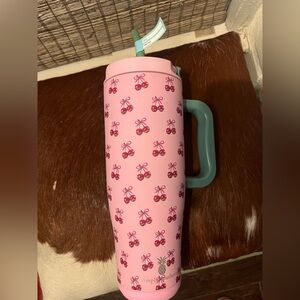 Cherry Print Pink Tumbler